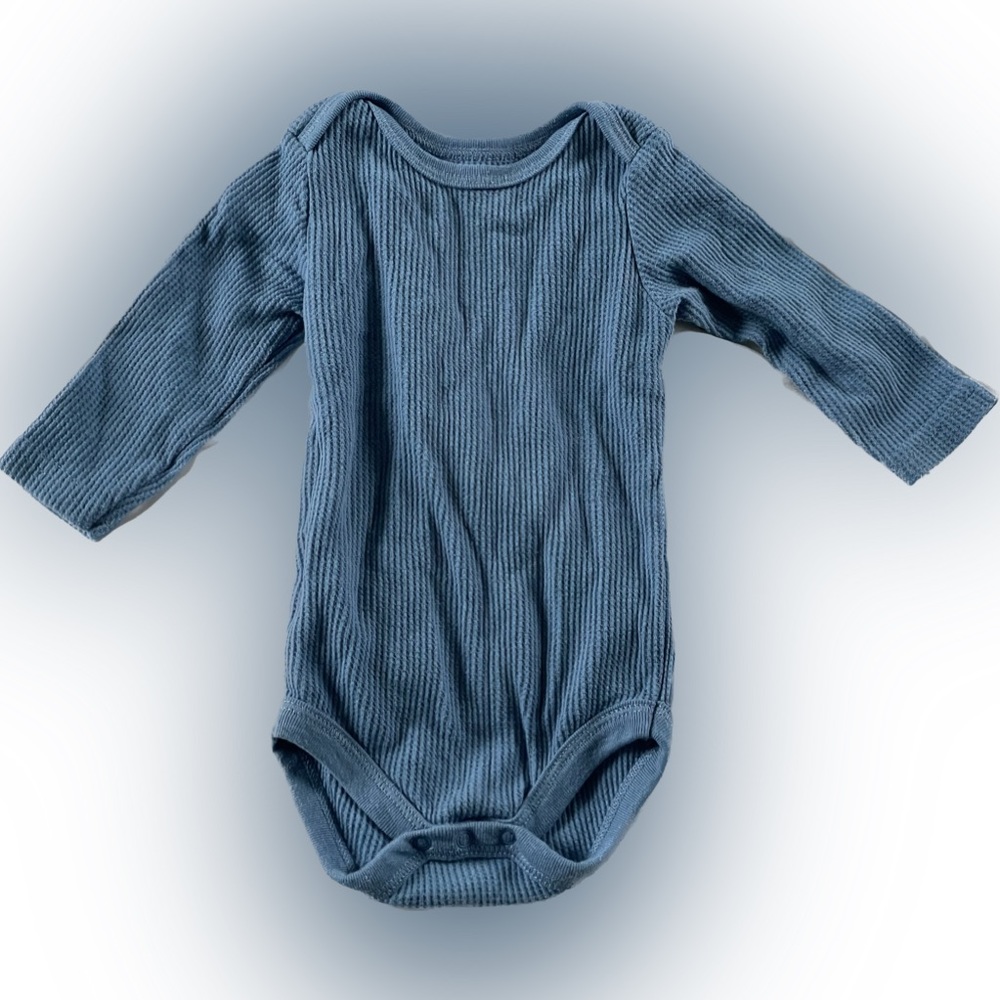Chick Pea Light Blue Long Sleeve Onesie 6-9 Months
